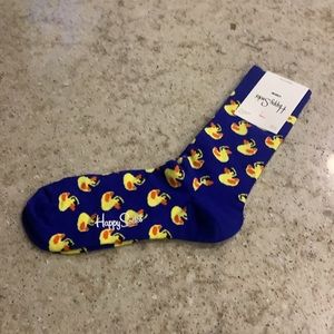 NWT HAPPY SOCKS Rubber Duck Crew Socks